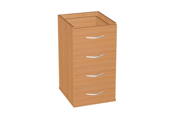 Офисная мебель для персонала ЭДЕМ Э-26.1 Тумба приставная узкая без крышки