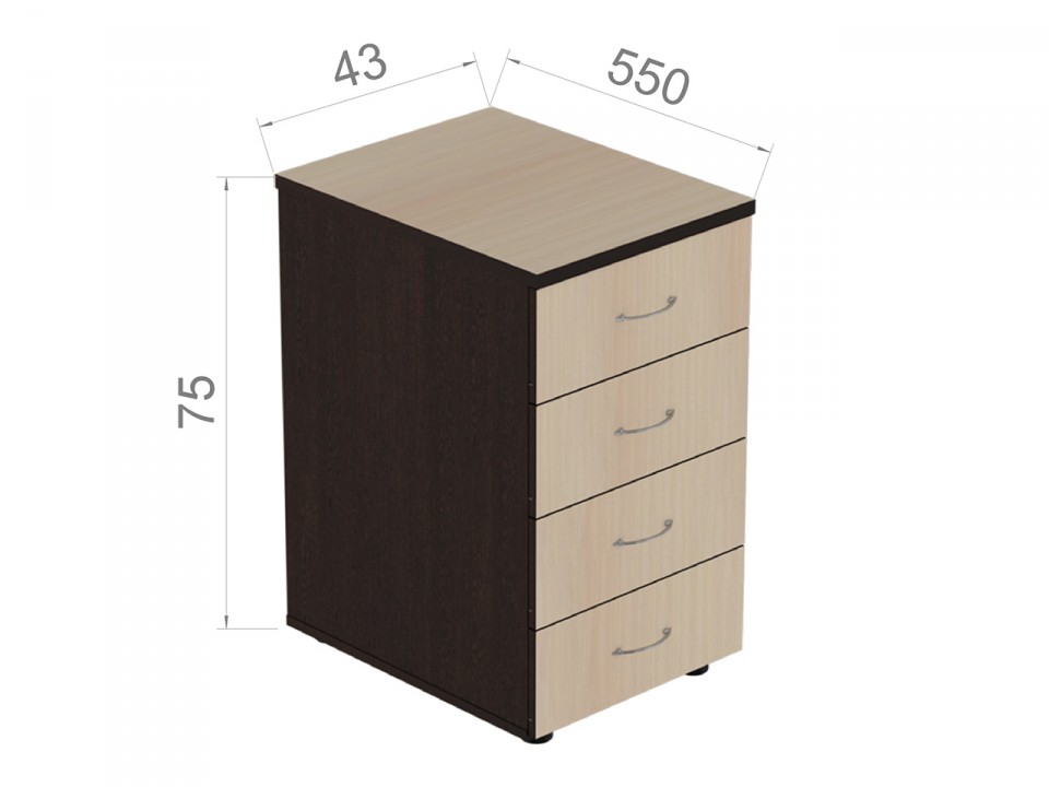 Офисная мебель РЕФЕРЕНТ Тумба приставная Р.Т-4.1